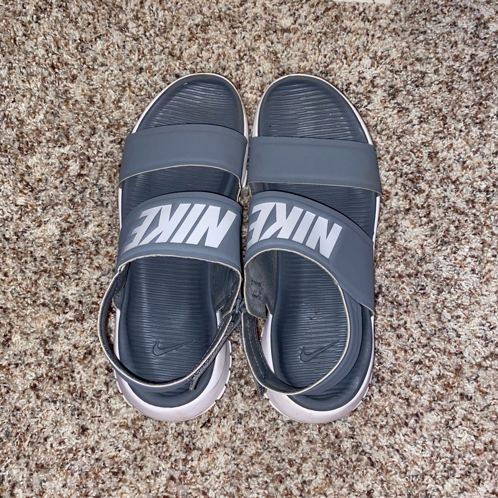 Grey Nike sandals